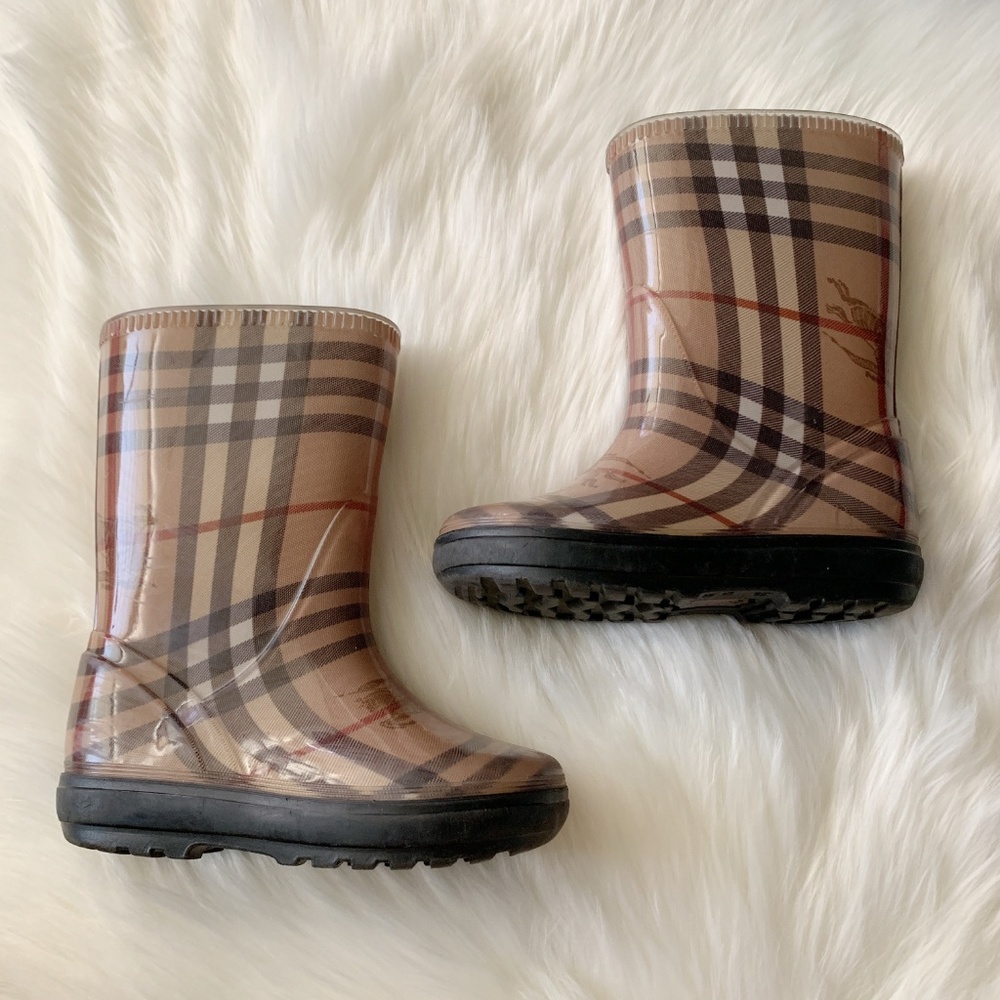 Burberry Haymarket Check Rain Boot Toddler